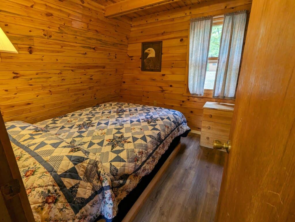 a-frame main level bedroom