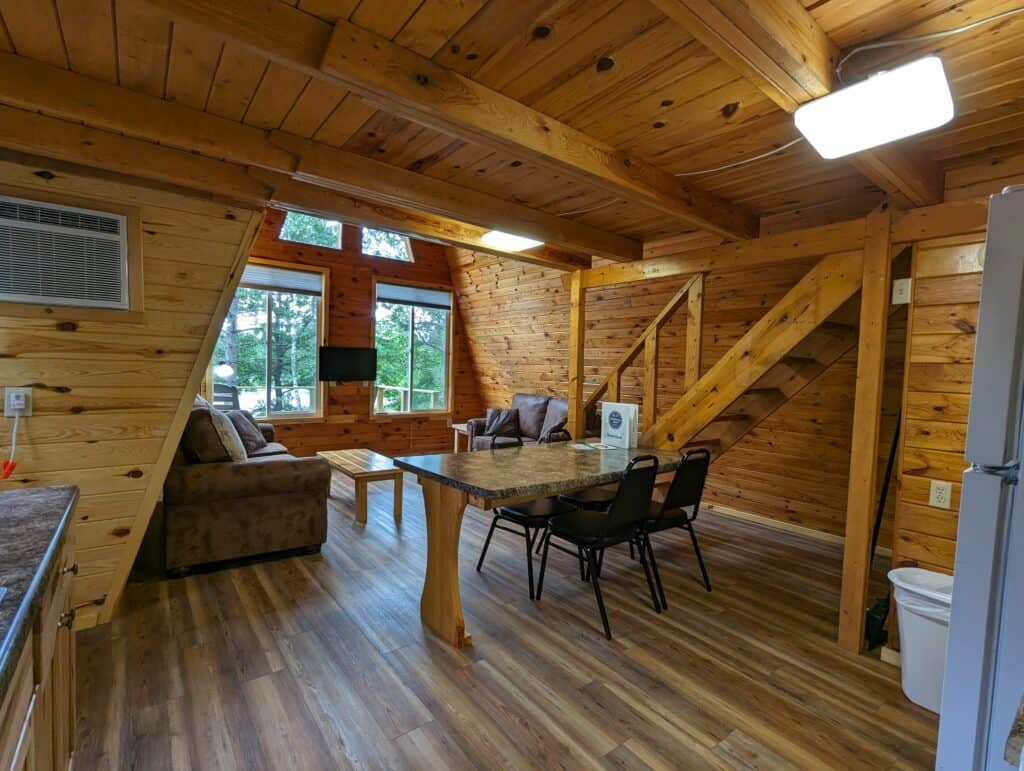 a-frame dining area